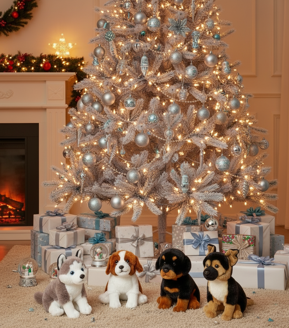 Jucărie copii Căței de plus simpatici de 25 cm