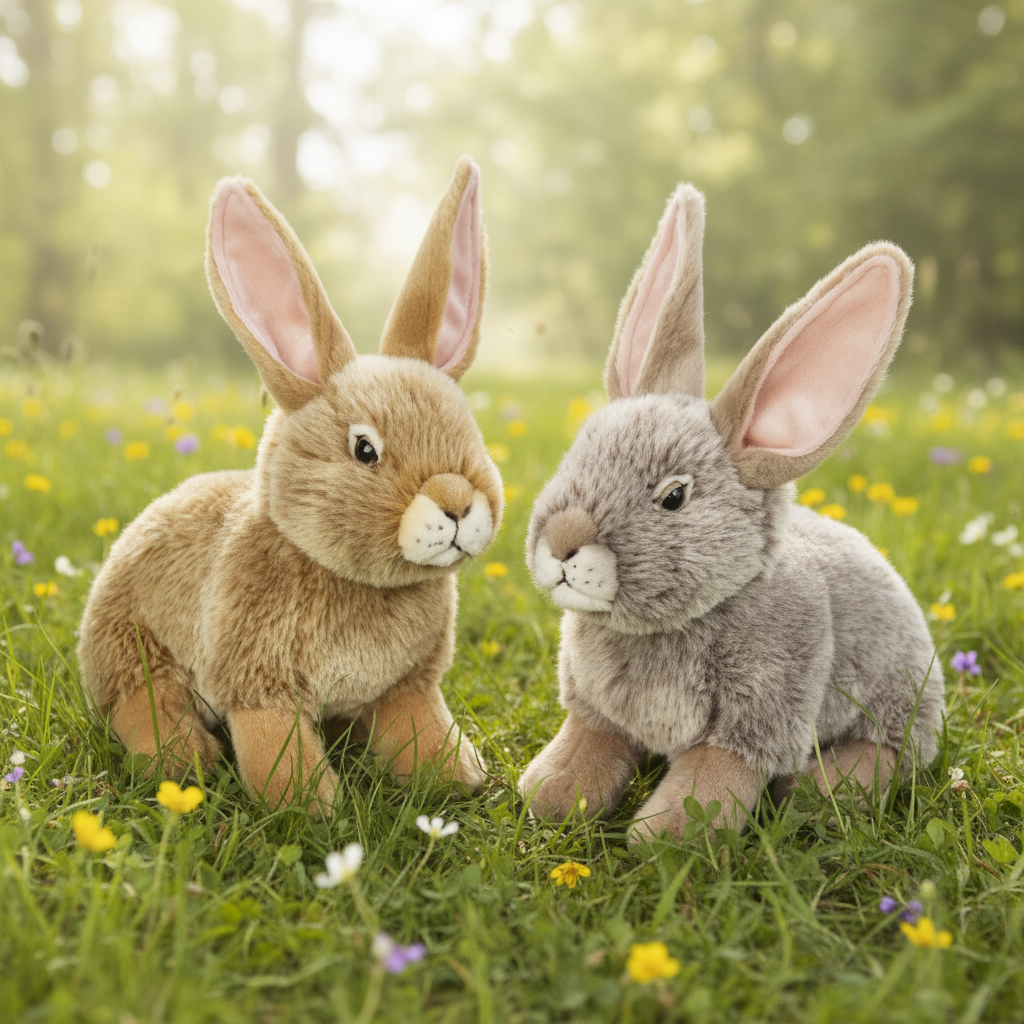 Iepure gri de pluș Lelly, 28 cm, jucărie premium din colecția exclusivă.