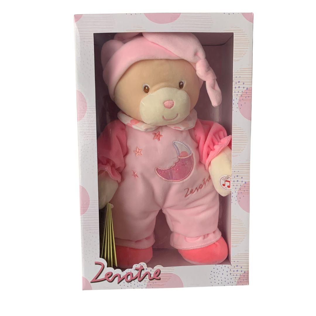 Ursuleț din pluș interactiv cu sunet și lumini blânde, ideal pentru camera copilului.