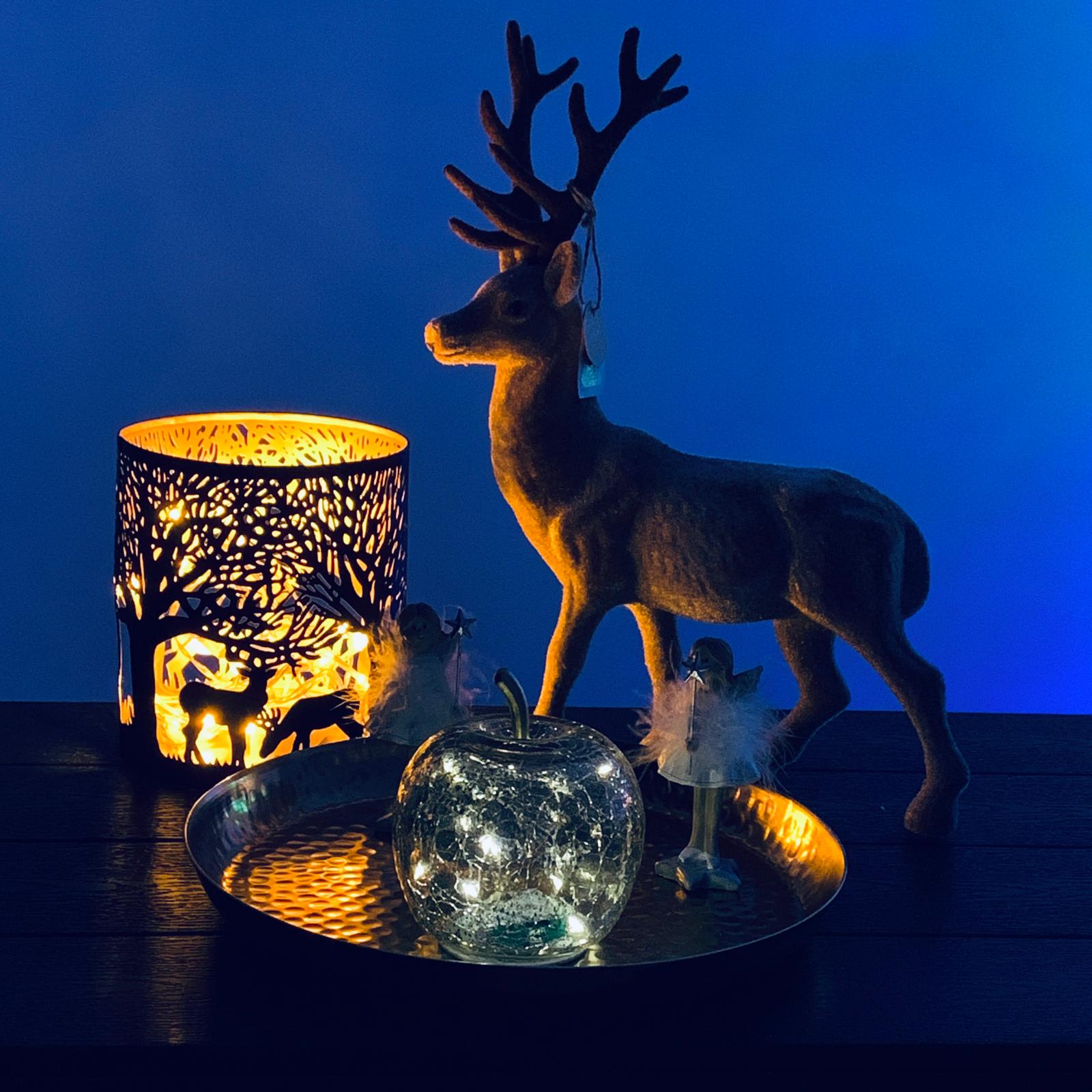 Suport perforat pt lumanare mare h17 cm