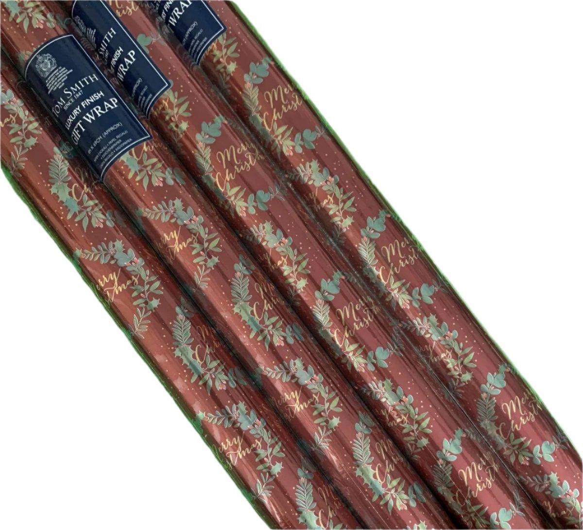 Hartie de impachetat model Tom Smith Merry Christmas 4 m - Nitzi.ro