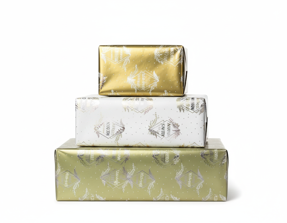 Hartie de impachetat model Tom Smith Golden Christmas 4 m