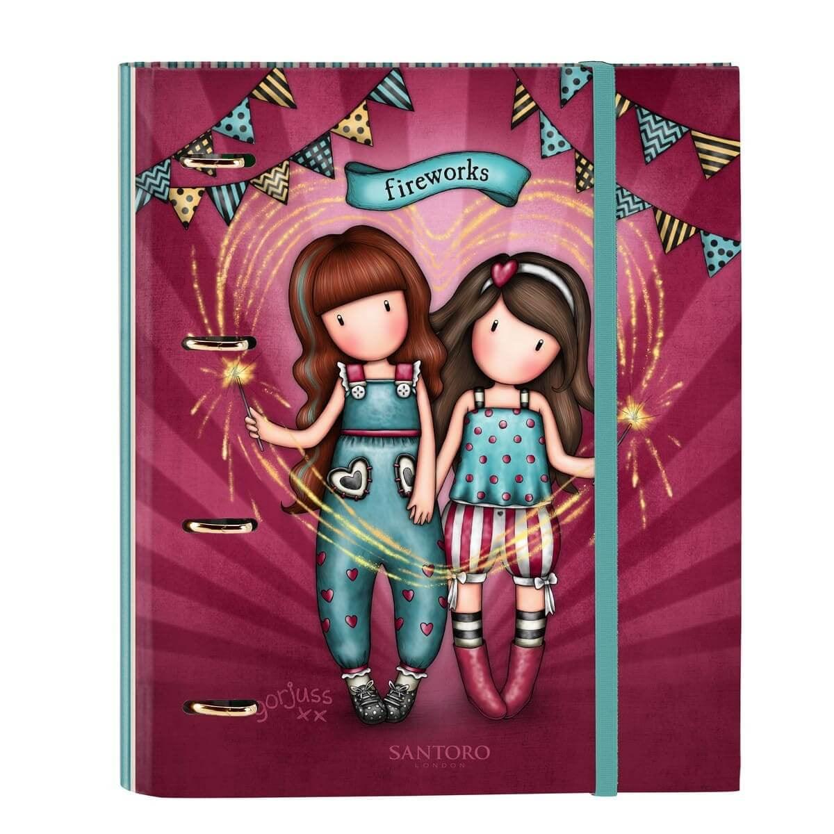 Caiet mecanic A4 cu separatoare Gorjuss Fireworks - Nitzi.ro