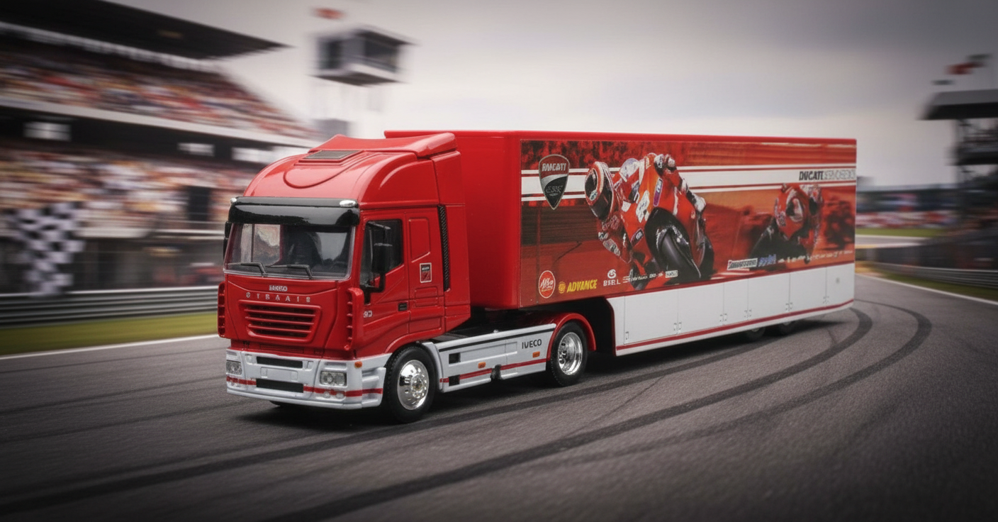 Camion diecast Iveco Stralis Ducati MotoGP Race 2010