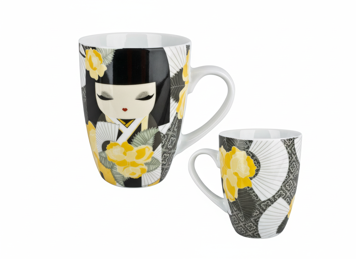 Cana portelan de 350 ml model Naomi Kimmidoll