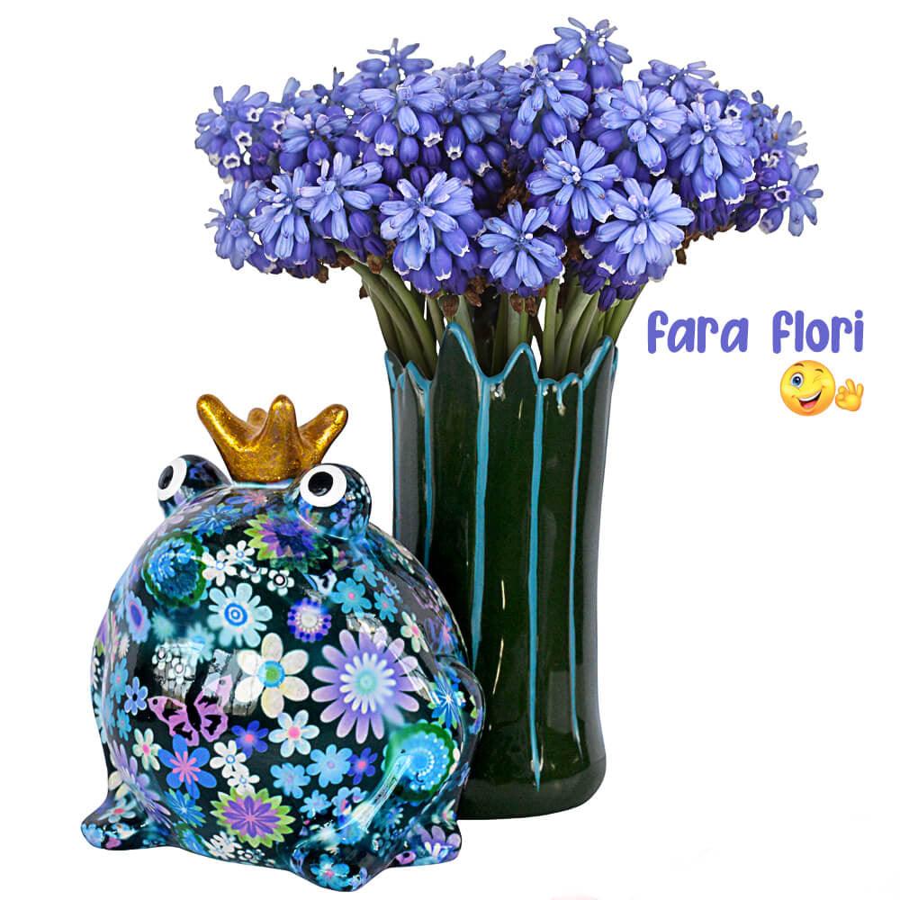 Decoratiune ceramica Vaza Broscuta Freddy h19.7 cm - Nitzi.ro