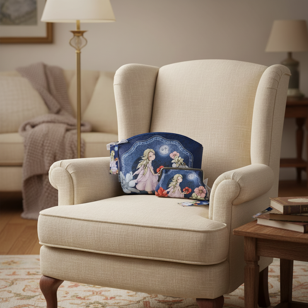 Portofel cu clips Mirabelle Midnight Garden