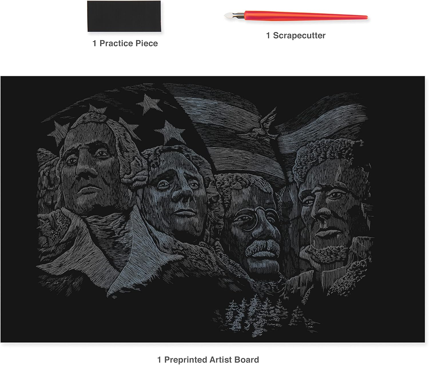 Set gravura Muntele Rushmore