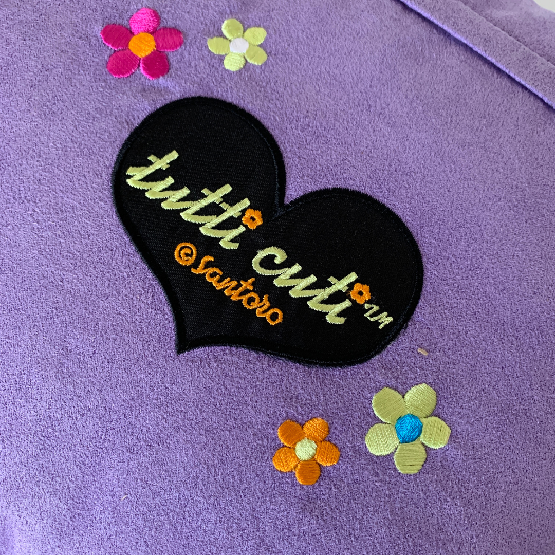 Fata de Perna Tutti Cuti din catifea violet