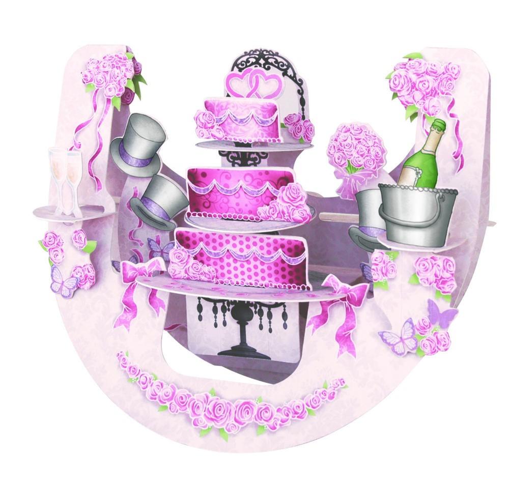 Felicitare 3D Tort roz - Nitzi.ro