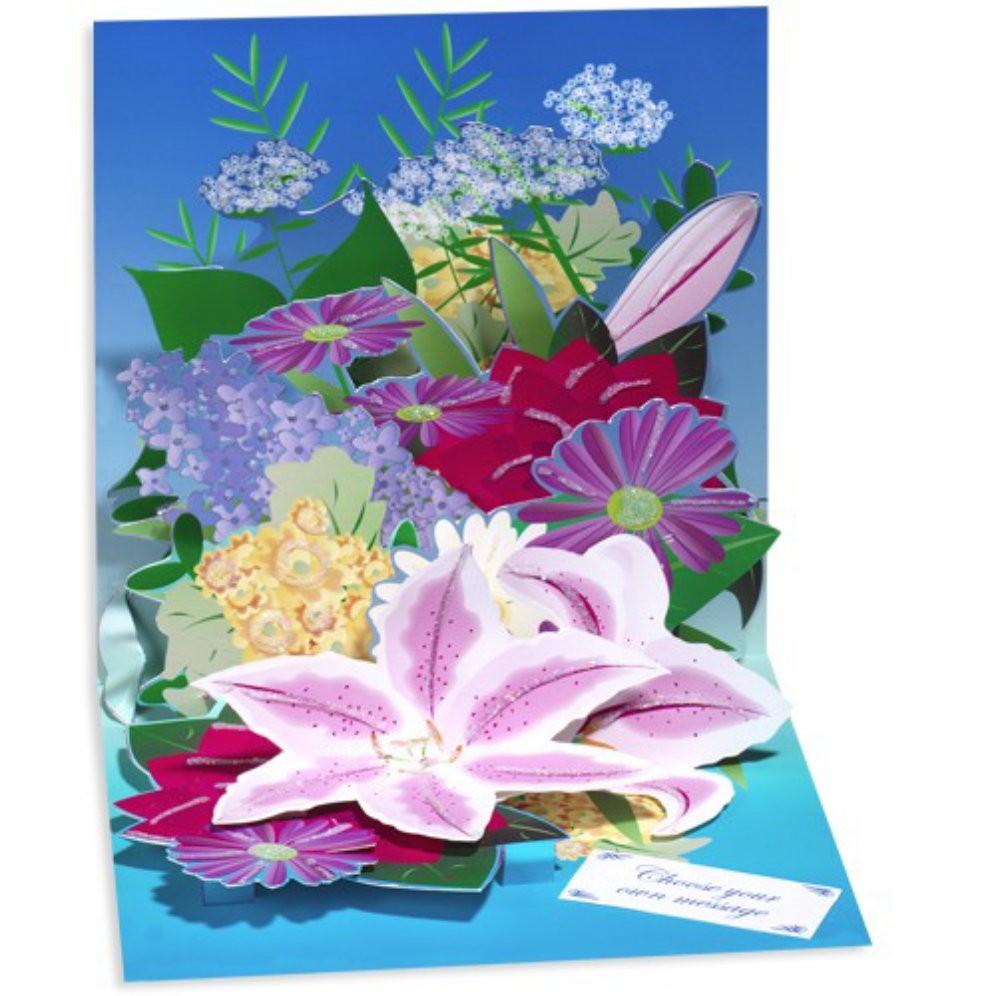 Felicitare 3D Buchet flori - Nitzi.ro