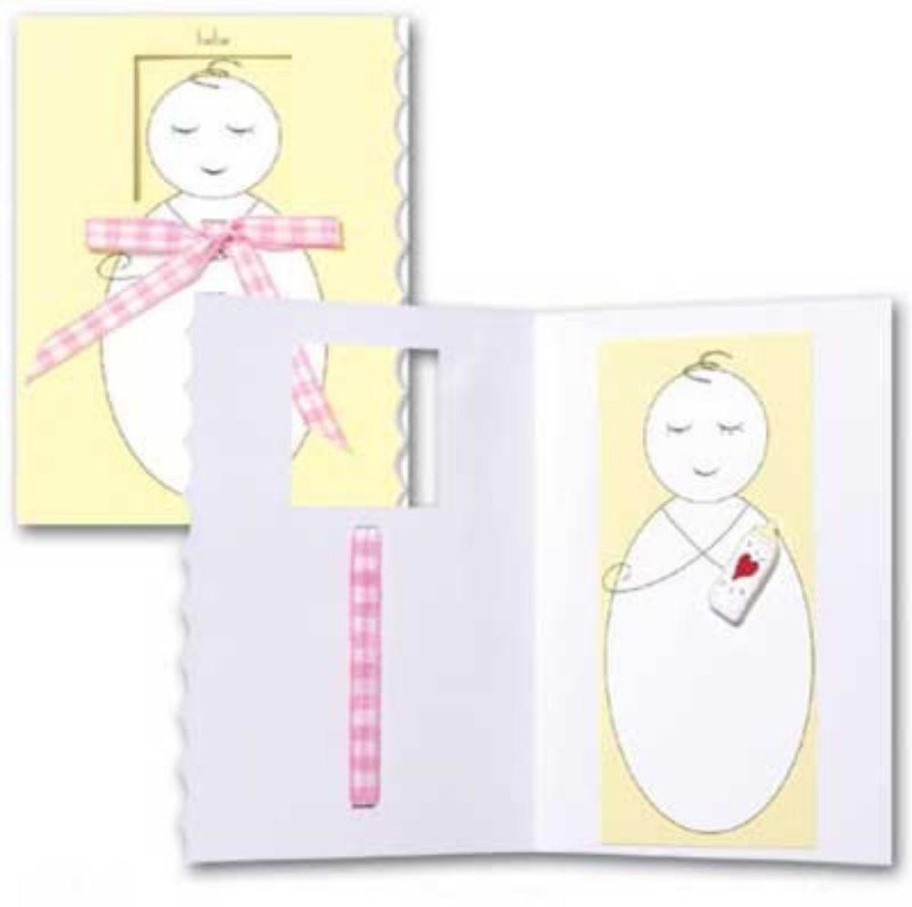 Felicitare 3D botez Bebe fetita - Nitzi.ro