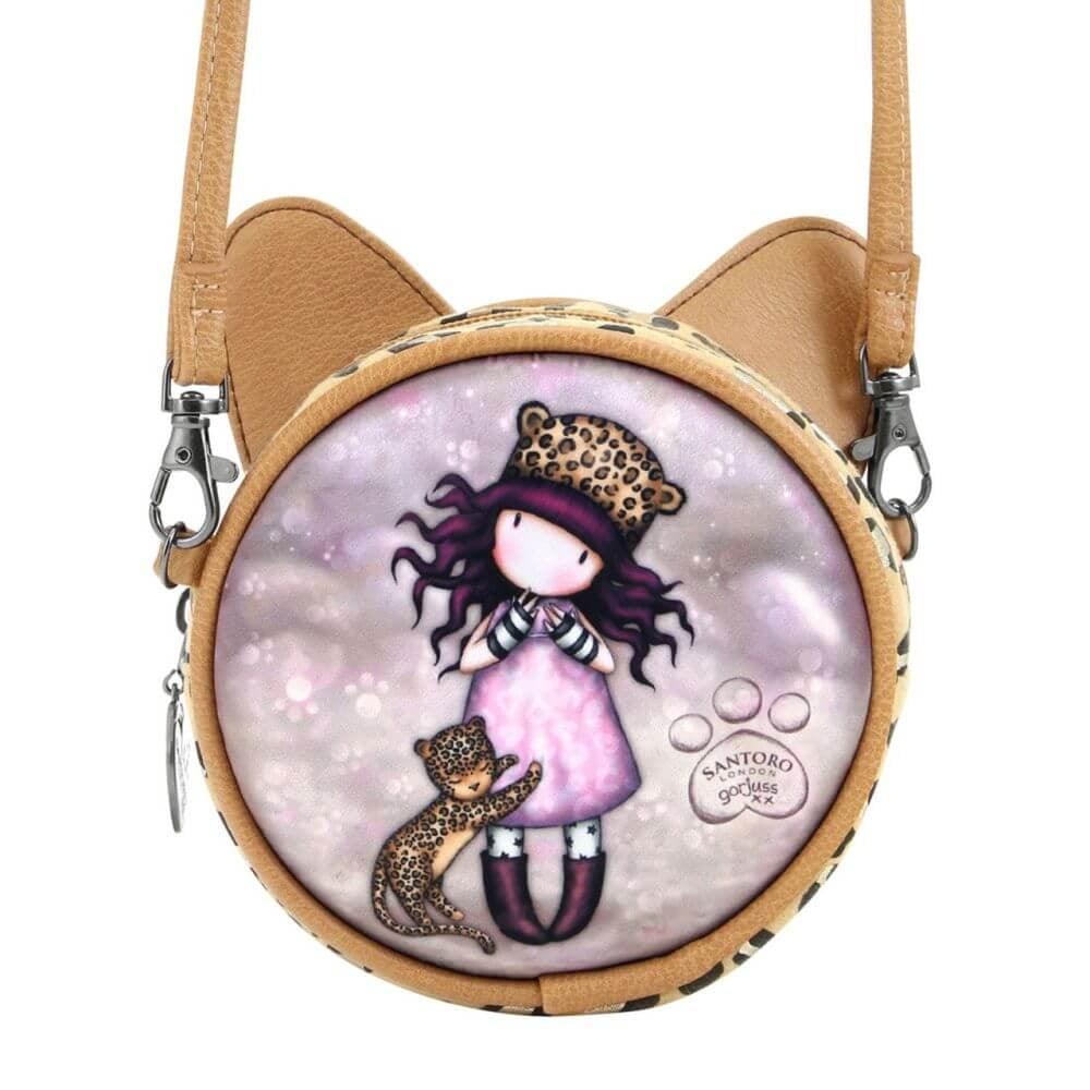 Geanta rotunda pentru copii Gorjuss-Purrrrrfect Love cu pisicuta adorabila - Nitzi.ro