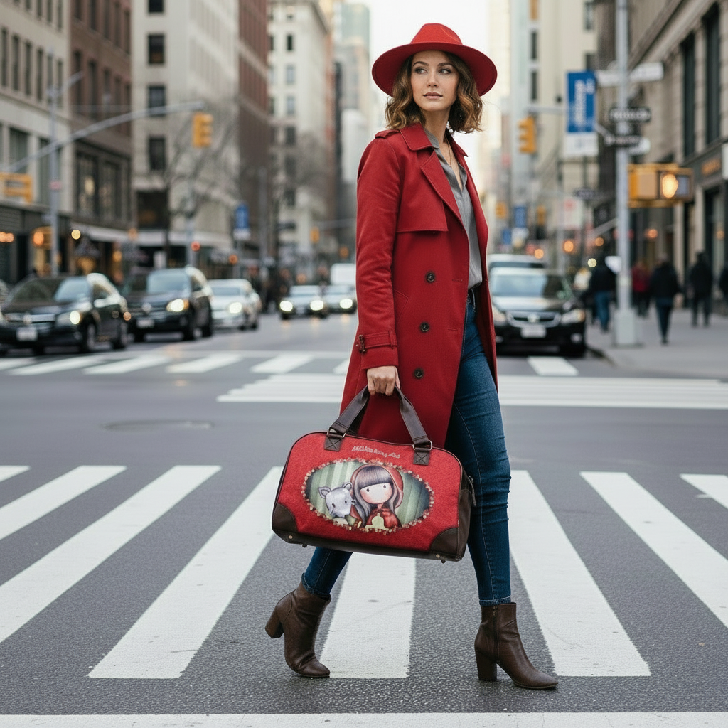 Geanta calatorie Gorjuss - Little Red Riding Hood, produs original in exclusivitate