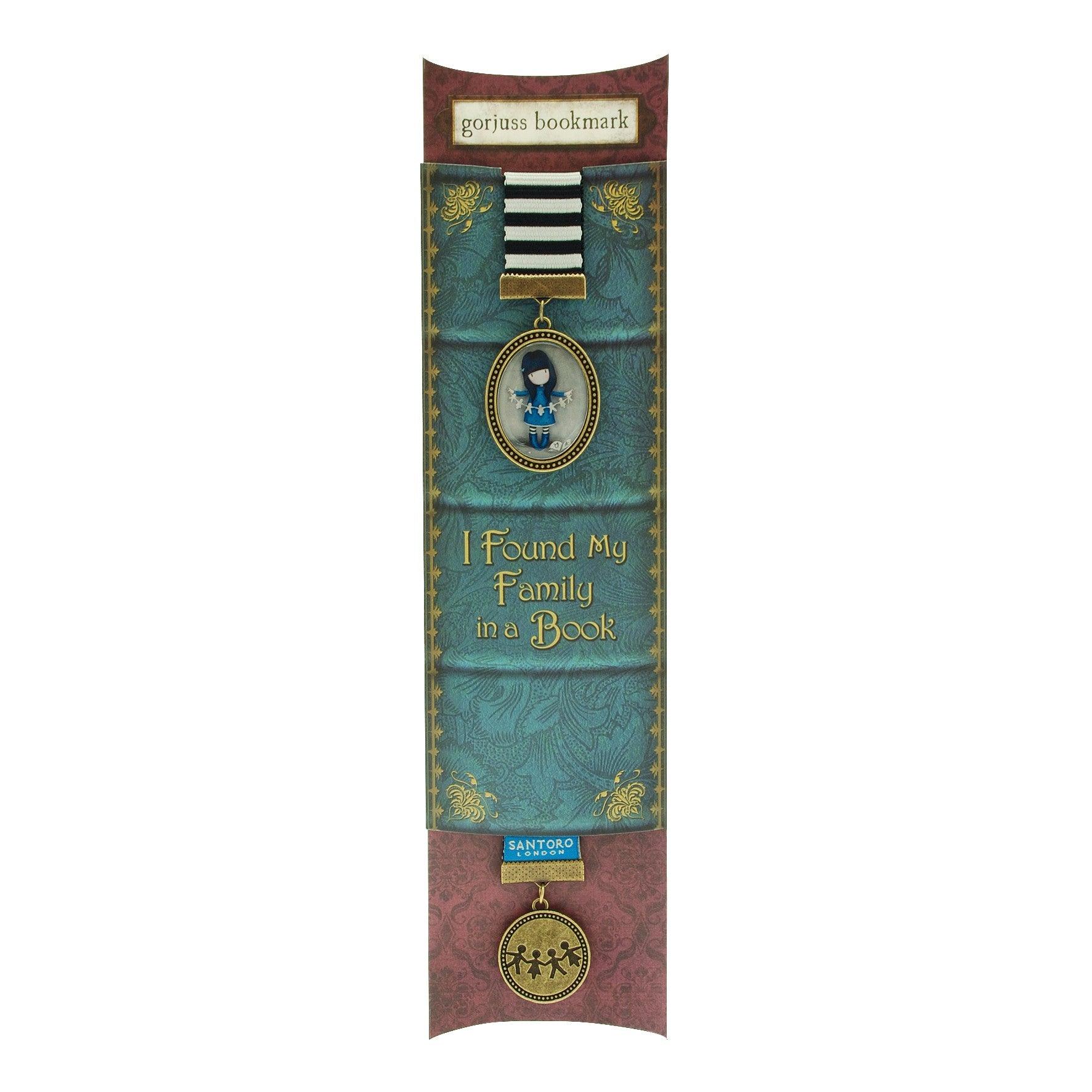 Semn carte textil Santoro Gorjuss - Family in a book - Nitzi.ro