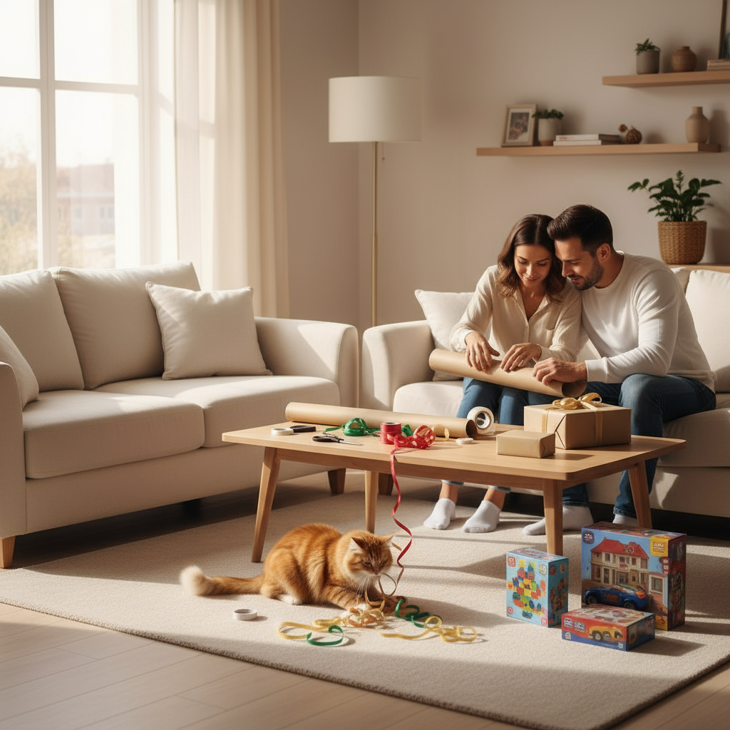 Hartie de impachetat kraft, maro cu o lungiem de 2.5 m