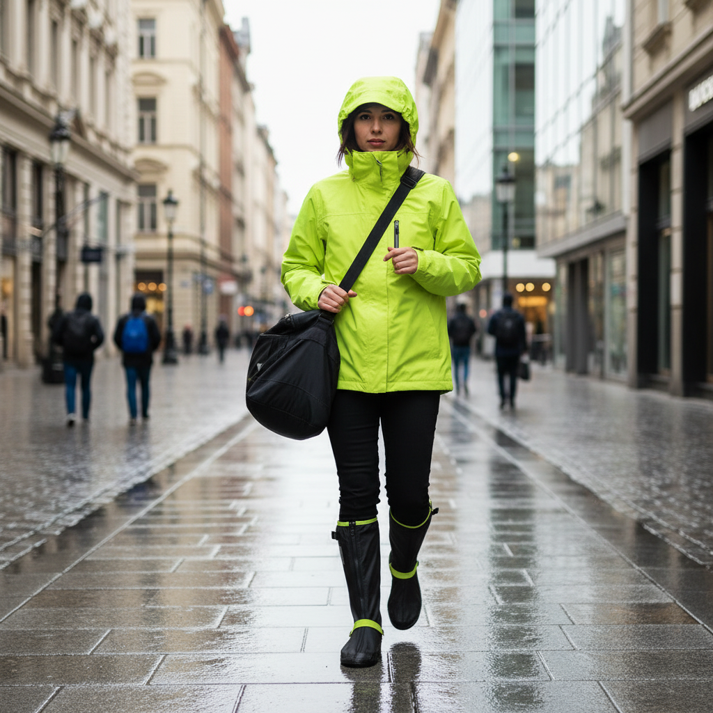 Set huse reflectorizante, femei, pt pantofi, negre 36-39