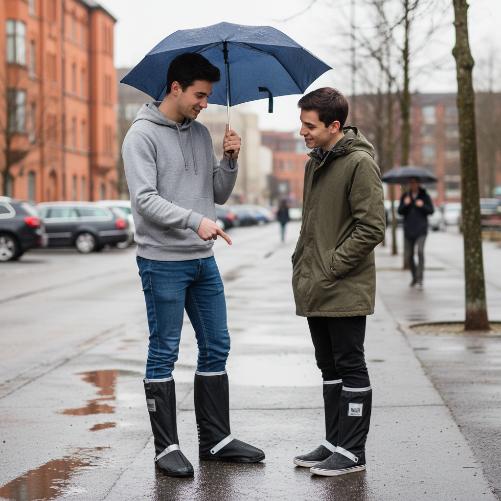 Set huse reflectorizante pt pantofi, negru 43-45