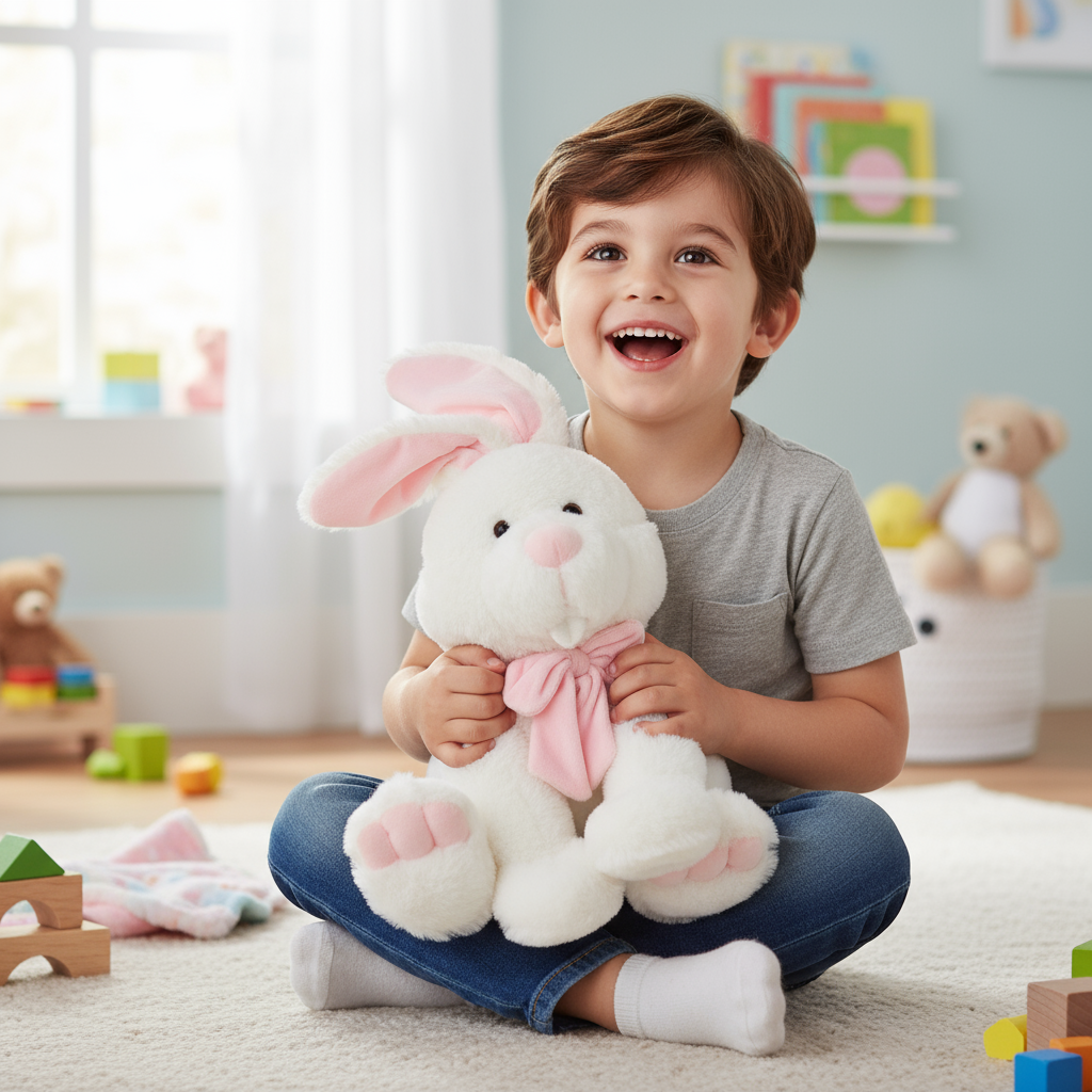 Iepurașii de pluș fac parte din cele mai îndrăgite povești ale copilăriei, fiind jucării moi și prietenoase care oferă confort