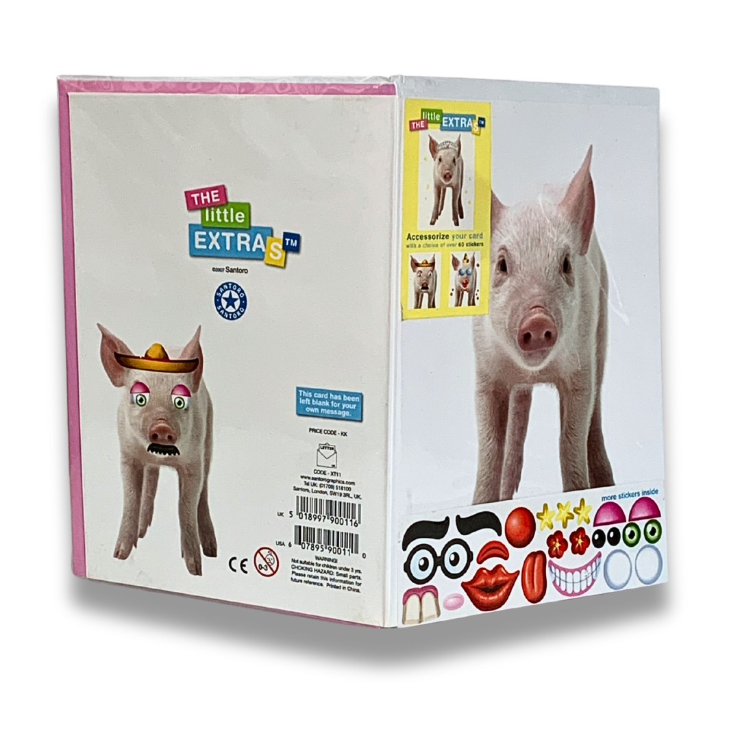 Felicitare amuzanta Little Extra Porc