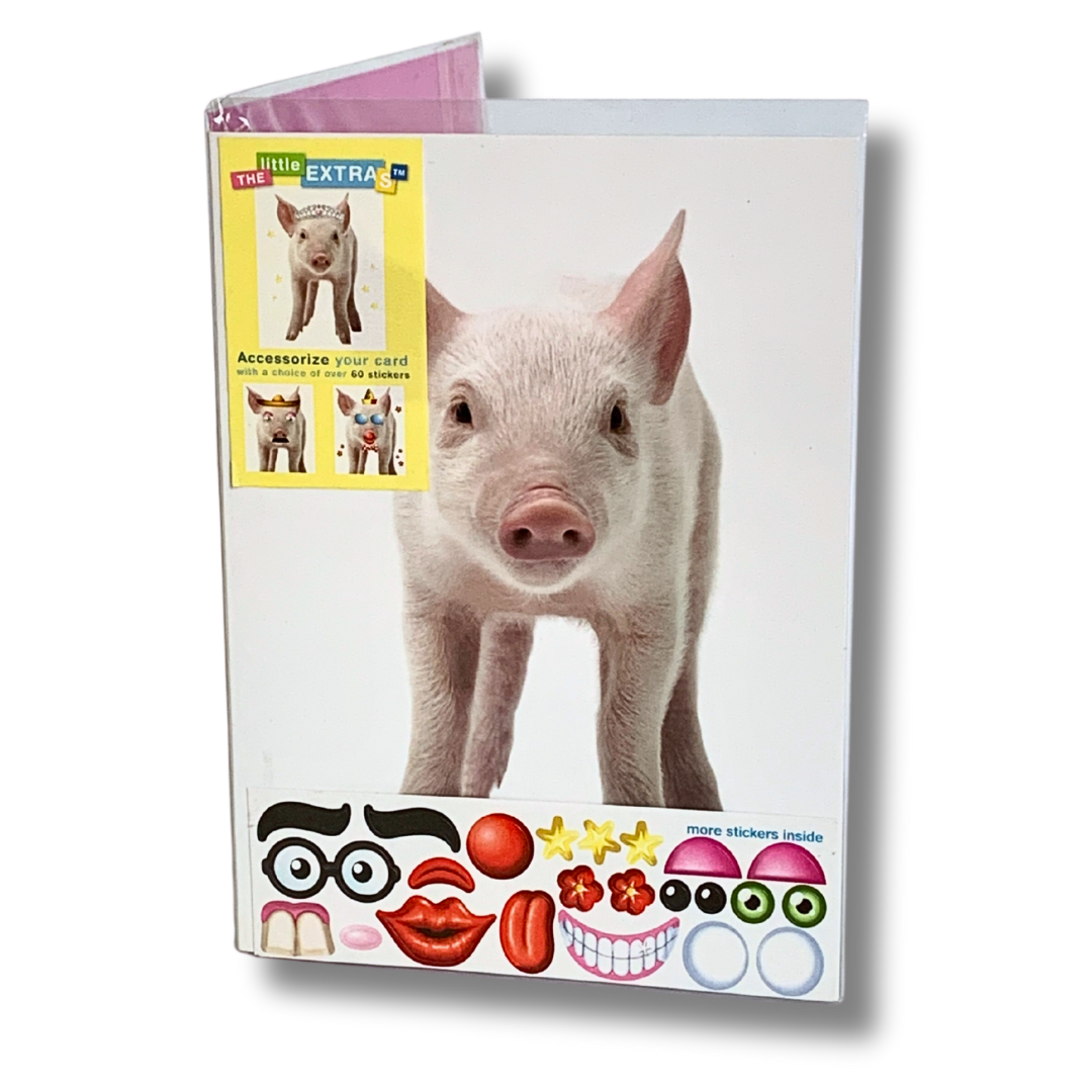 Felicitare amuzanta Little Extra Porc