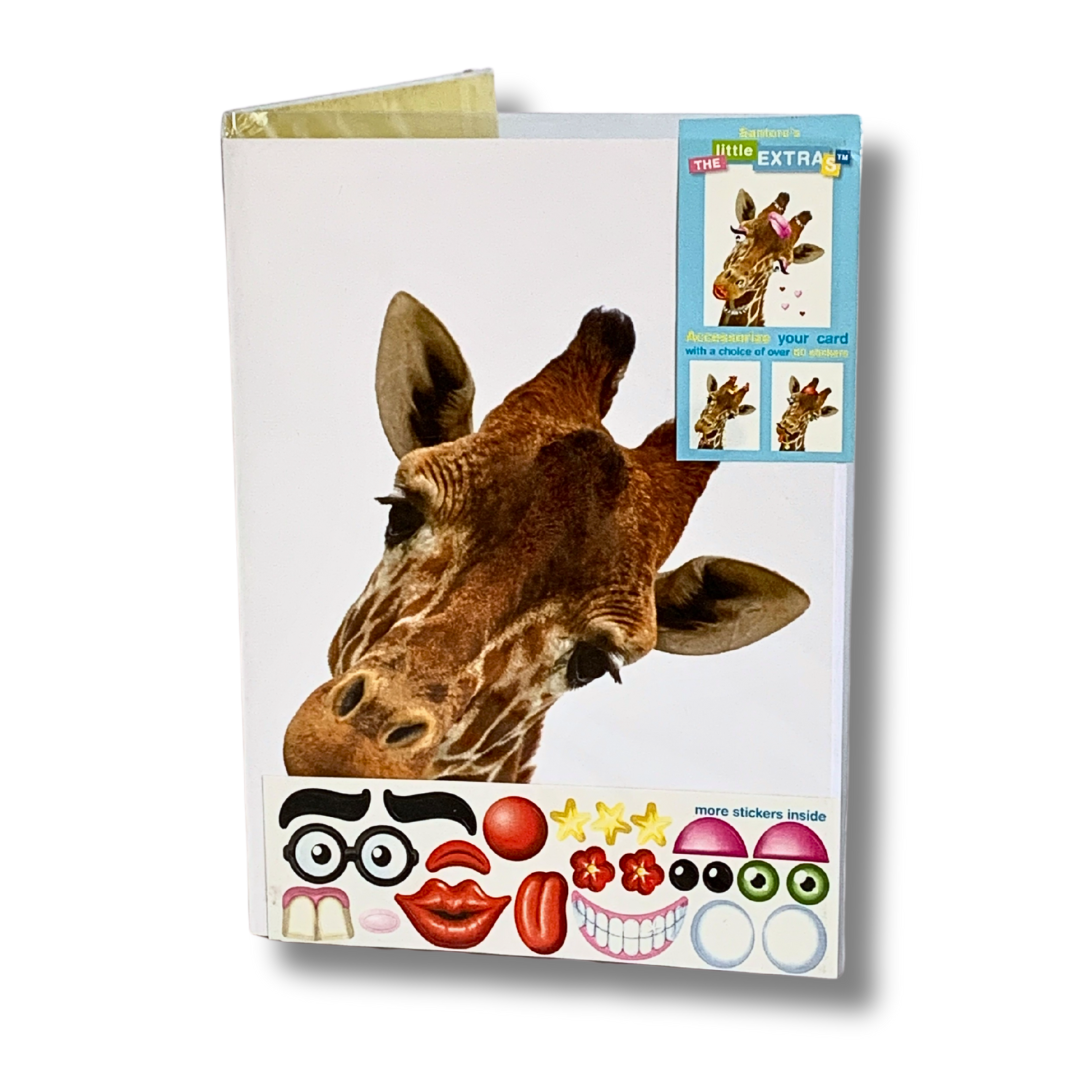Felicitare amuzanta Little Extra Girafa