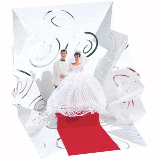 Felicitare 3D mica-Mire si mireasa 9x9 cm - Nitzi.ro