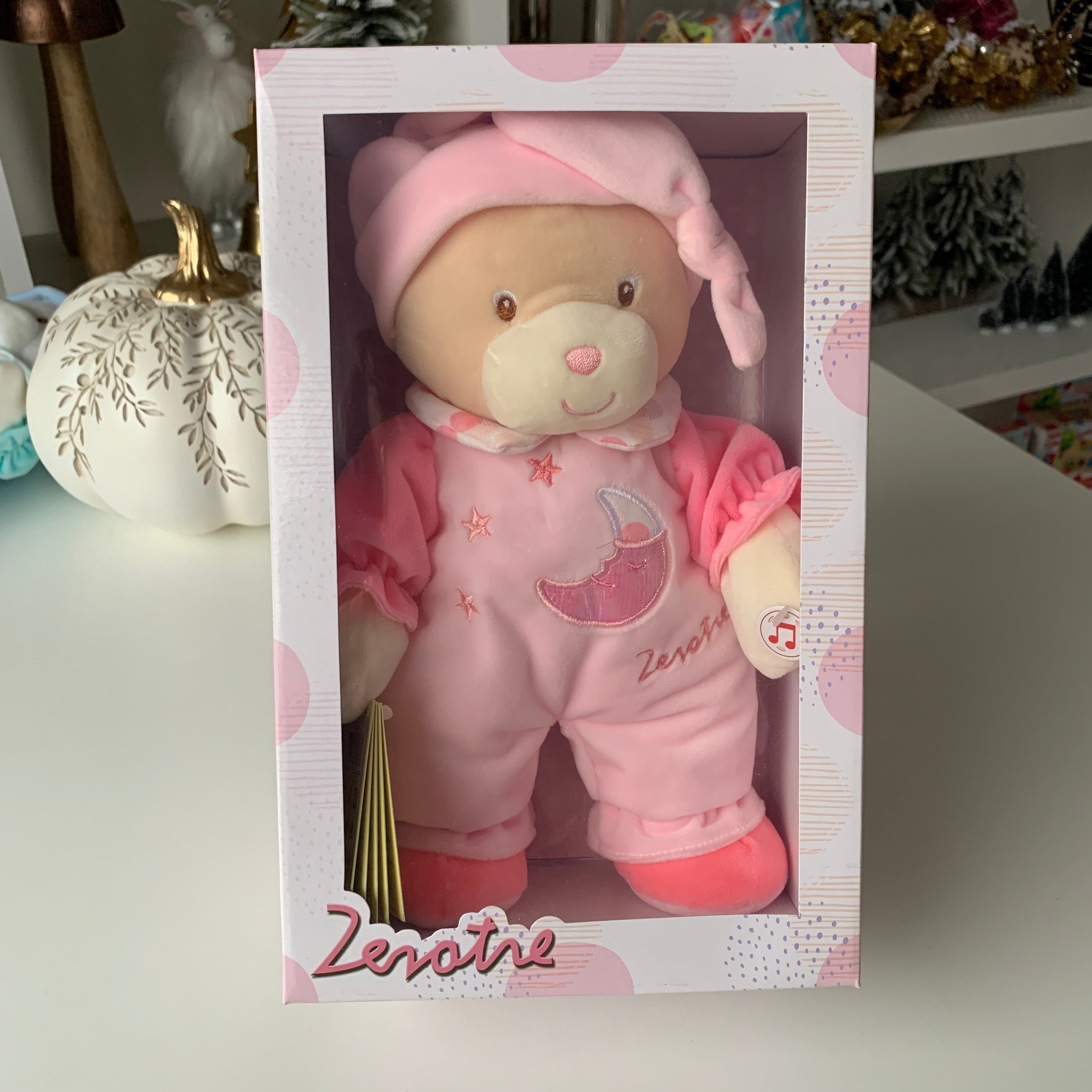 Jucarie din plus Ursulet cu sunet si lumini 33 cm