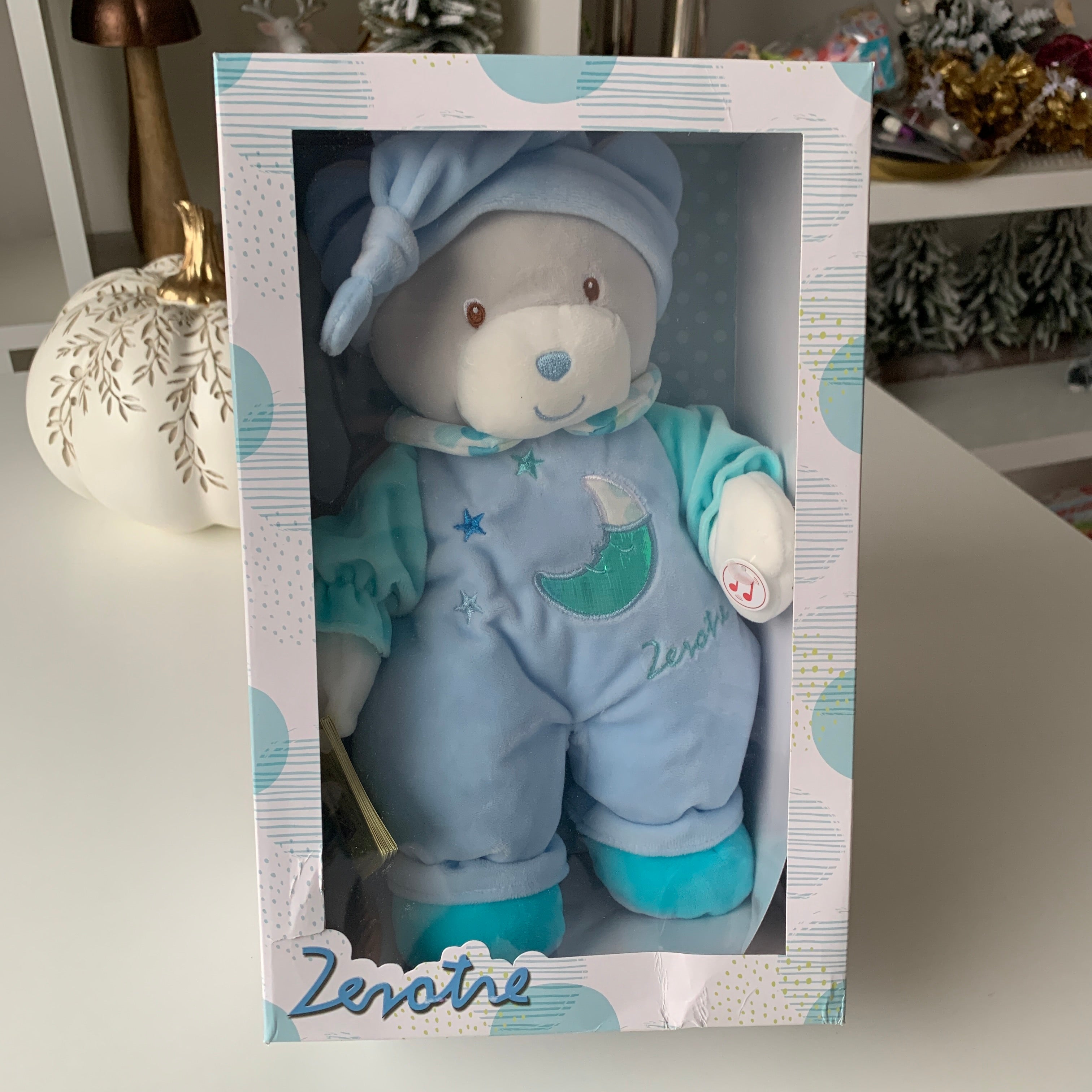 Jucarie din plus Ursulet cu sunet si lumini 33 cm