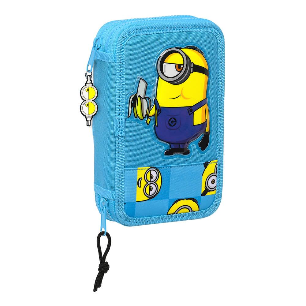 Penar cu rechizite 2 fermoare Minions - Nitzi.ro