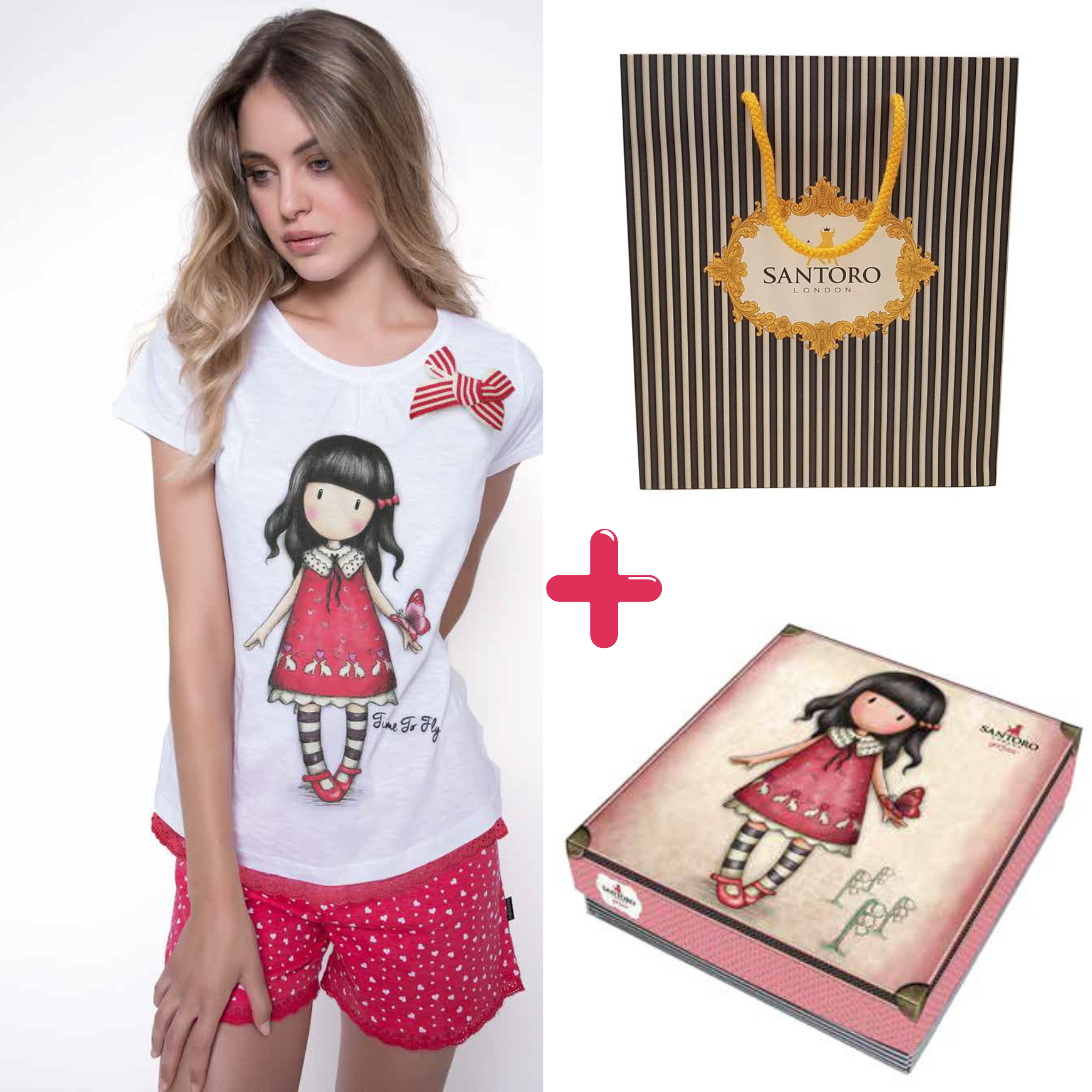 Pijama dama Santoro Gorjuss Time to Fly