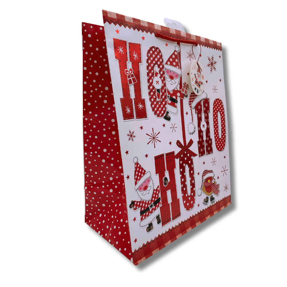 Punga iarna / Craciun cu rosu si alb Vrabiuta&Mos Craciun XL