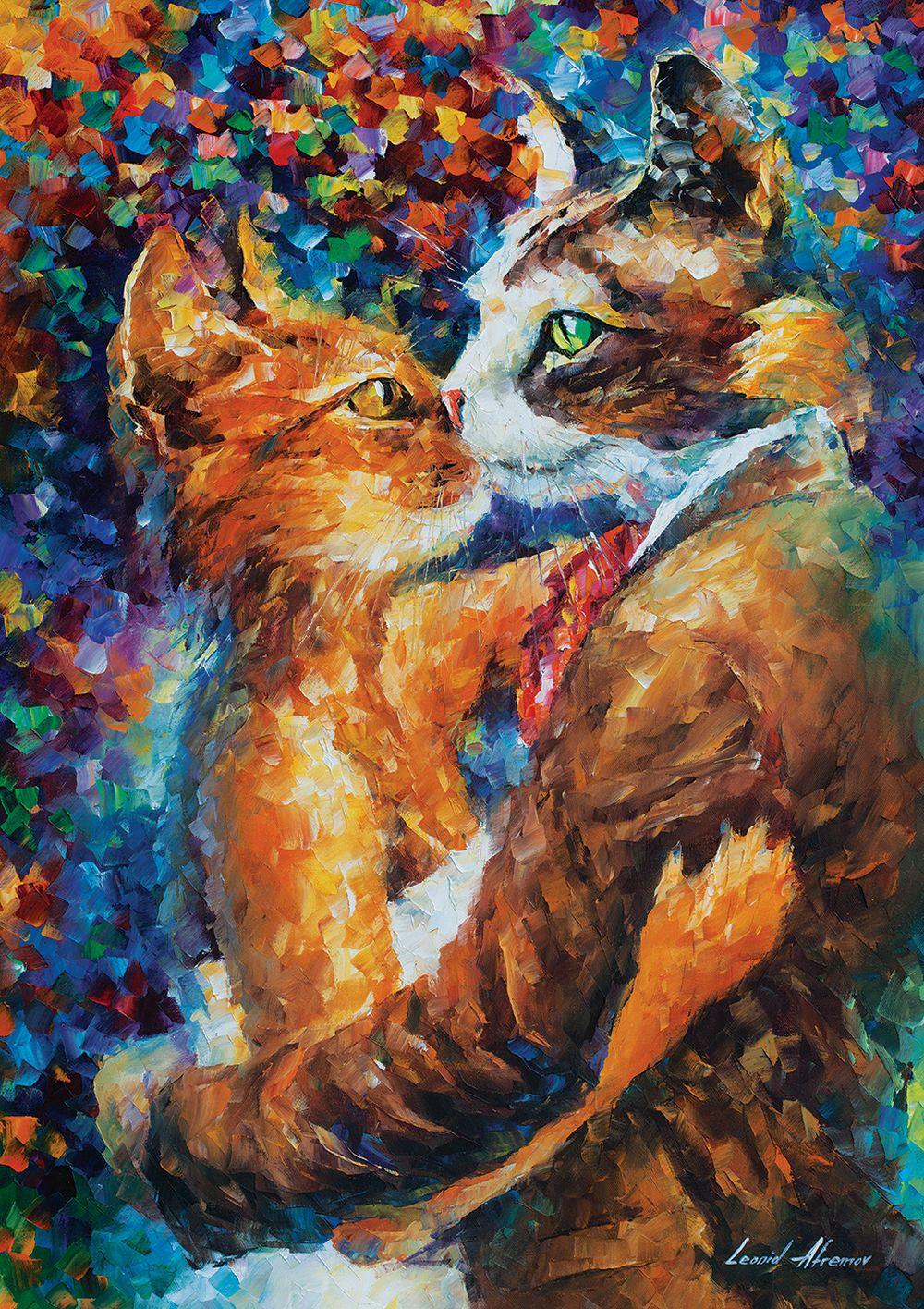 Puzzle 1000 piese Dance Of The Cats In LoveLeonid Afremov - Nitzi.ro