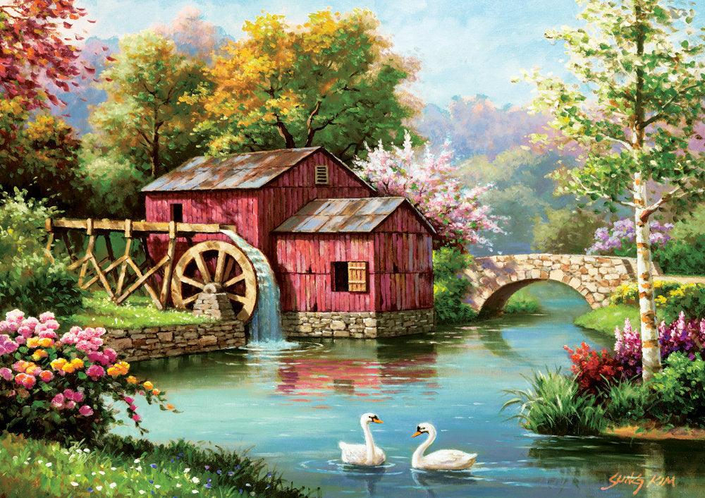 Puzzle 1000 piese The Old Red Mill - Nitzi.ro