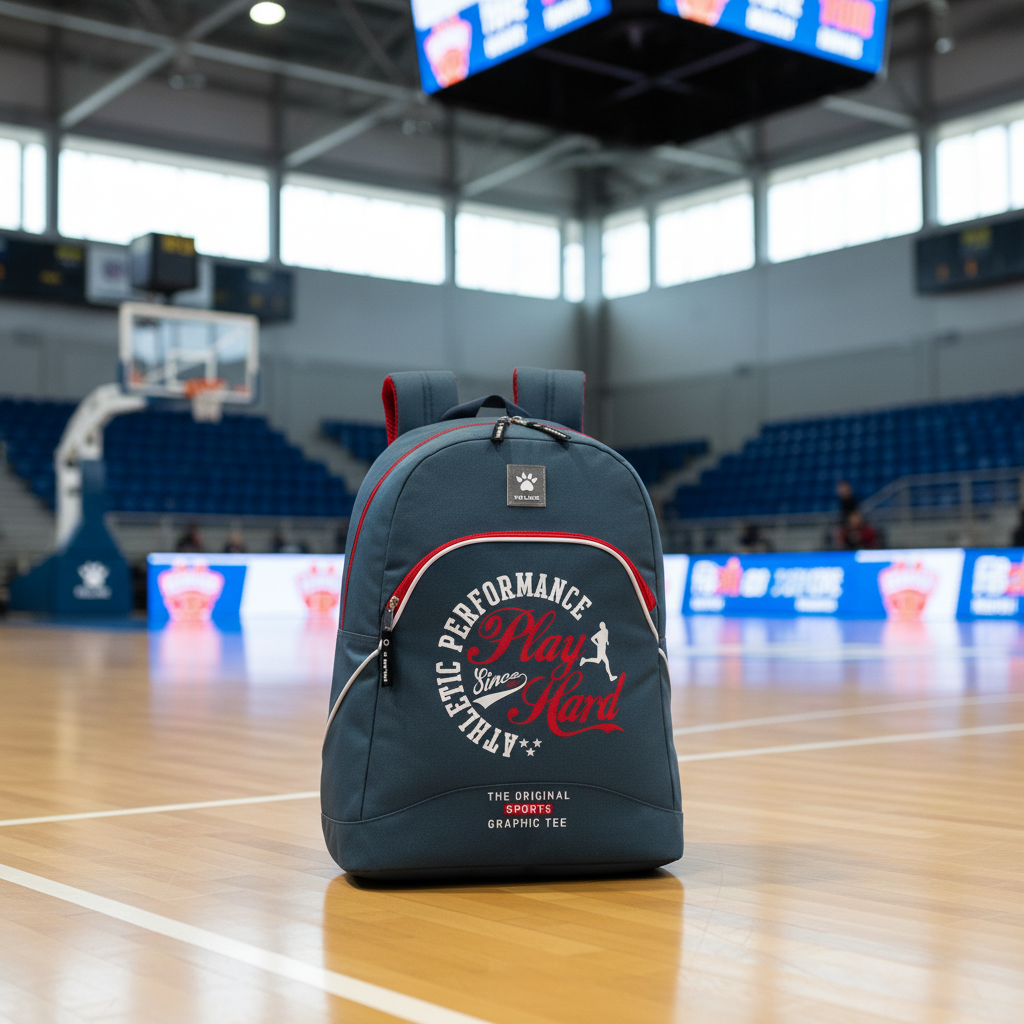 rucsac sport Kelme gri cu detalii roșii, 43 cm inaltime