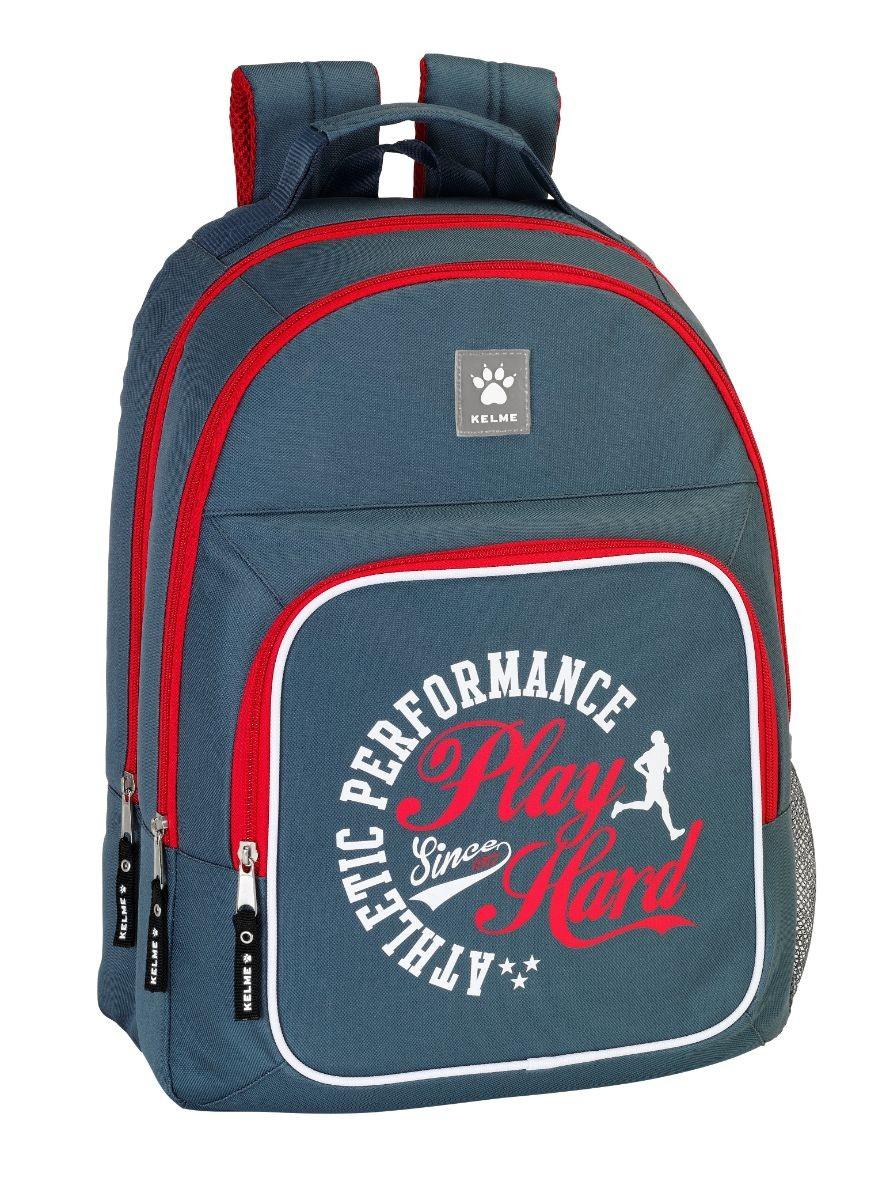 Rucsac scoala dublu Kelme Play Hard gri, 42 cm, doar la Nitzi.ro