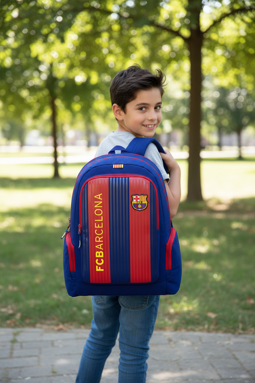 rucsac cu compartiment pentru laptop FC Barcelona, inalt de 43 cm