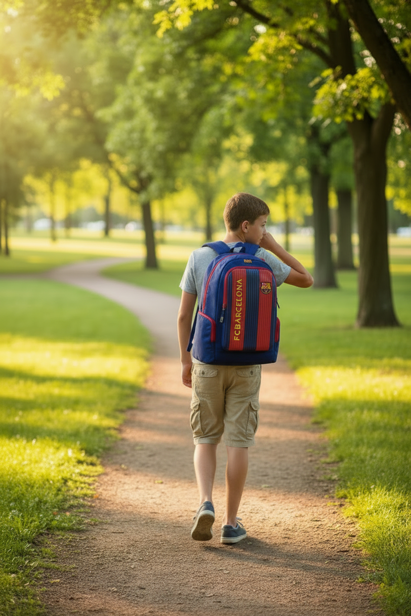 Rucsac scoala F.C. Barcelona este un articol perfect pentru a-ti transporta laptop-ul oriunde mergi.