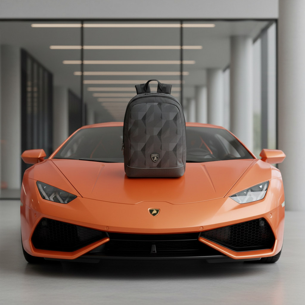 Rucsac sport Lamborghini gri, produs original