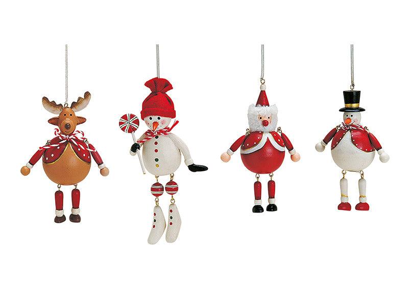 Set 4 ornamente brad lemn mari - Nitzi.ro