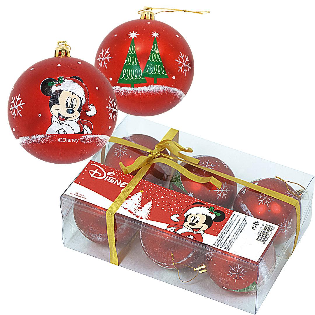 Set 6 Globuri brad Mickey Mouse 8 cm - Nitzi.ro