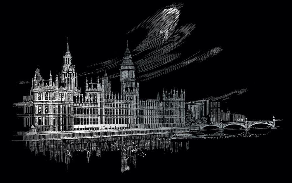 Set gravura Big Ben & Parlamentul UK - Nitzi.ro