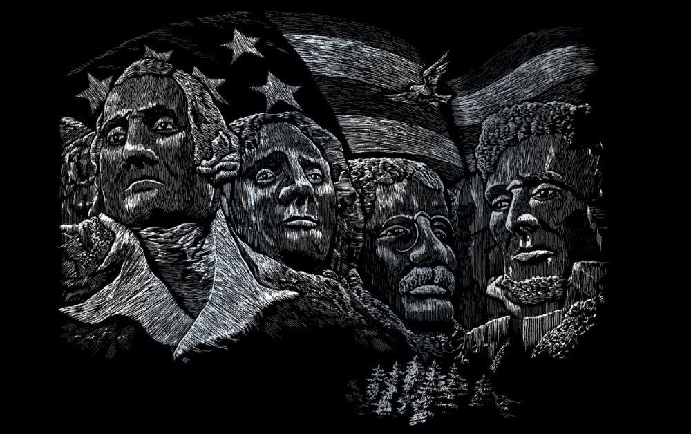 Set gravura Muntele Rushmore - Nitzi.ro