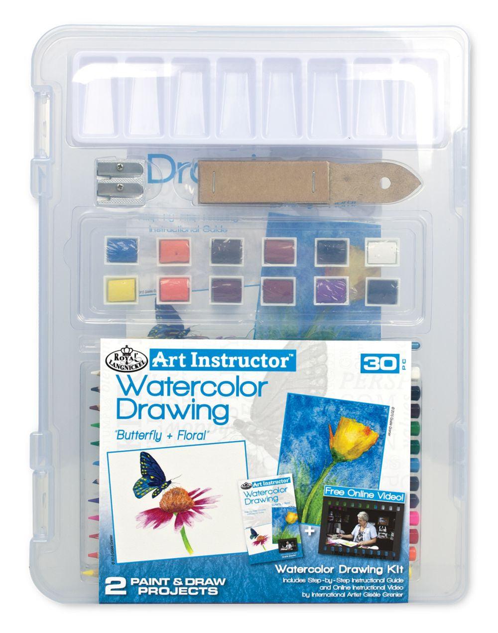 Set pentru pictura/desen - Fluturi si flori - Nitzi.ro