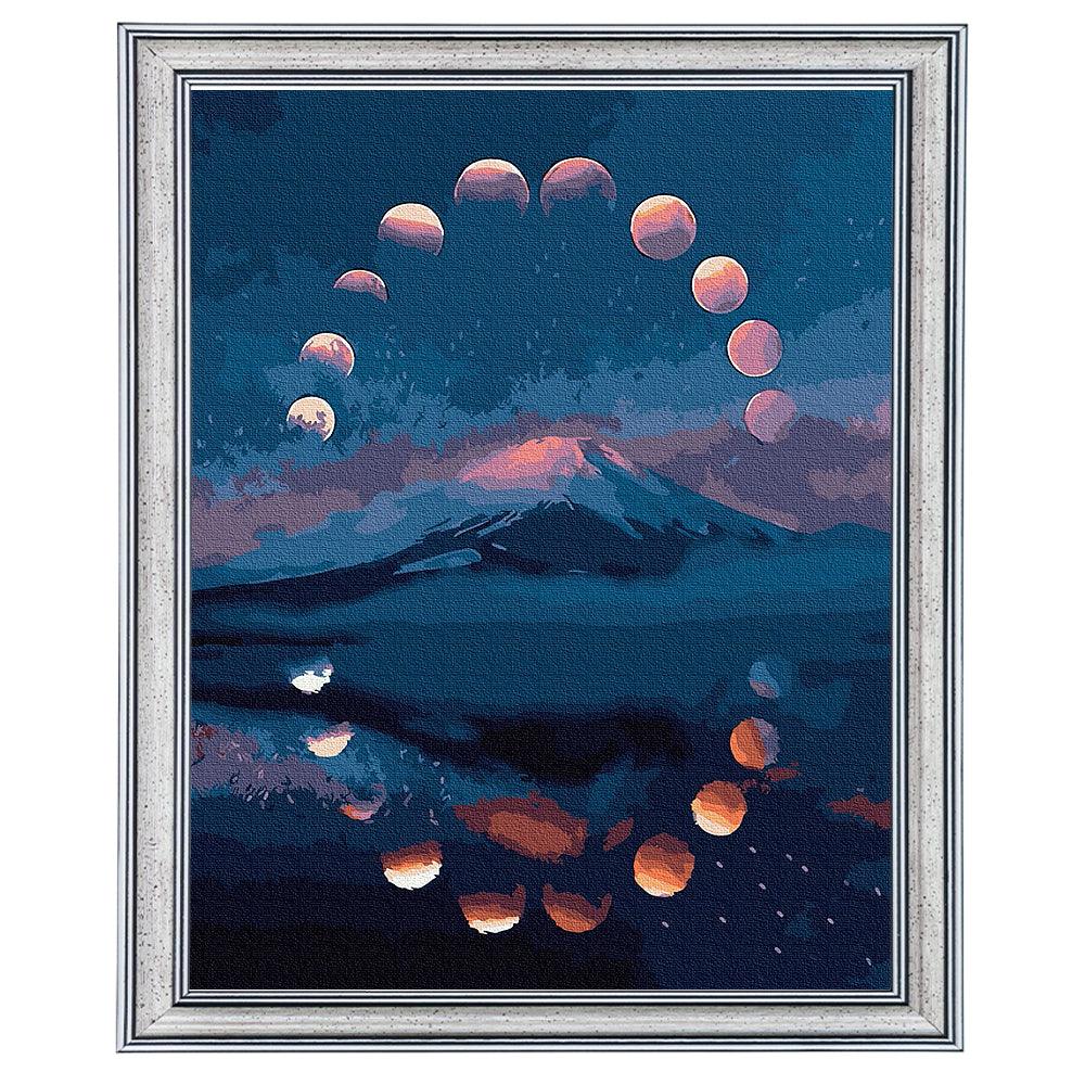 Pictura pe panza cu numere Fazele lunii 50x40 cm - Nitzi.ro