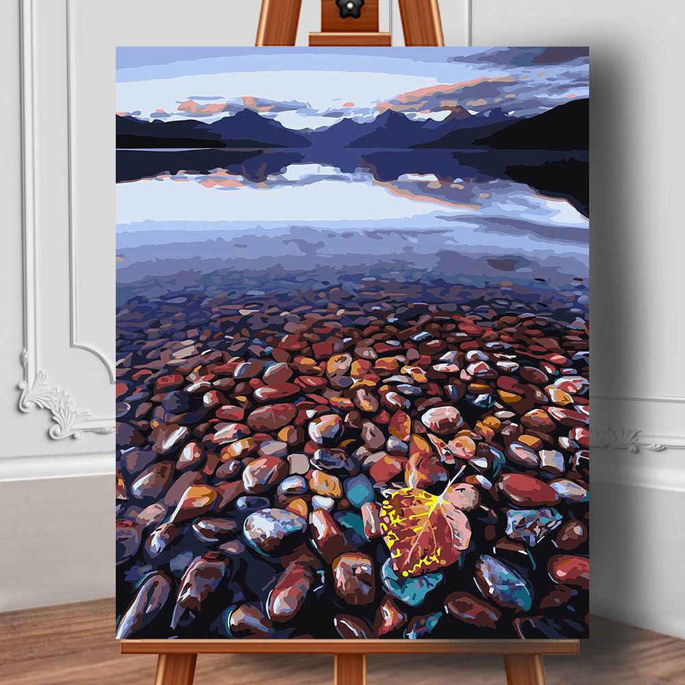 Pictura pe panza cu numere Peisaj relaxant 50x40 cm - Nitzi.ro
