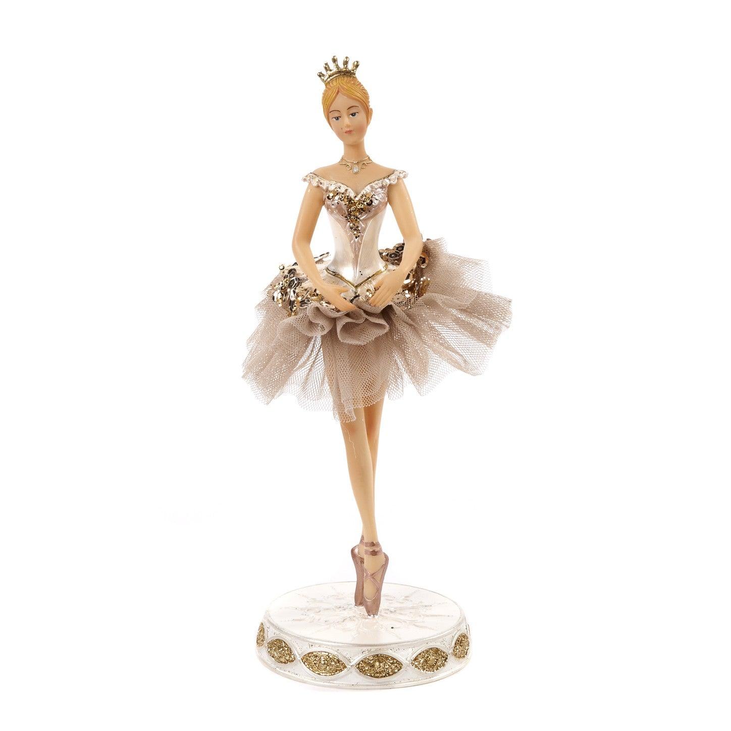 Figurina decorativa balerina cu fusta din tul si paiete - Nitzi.ro
