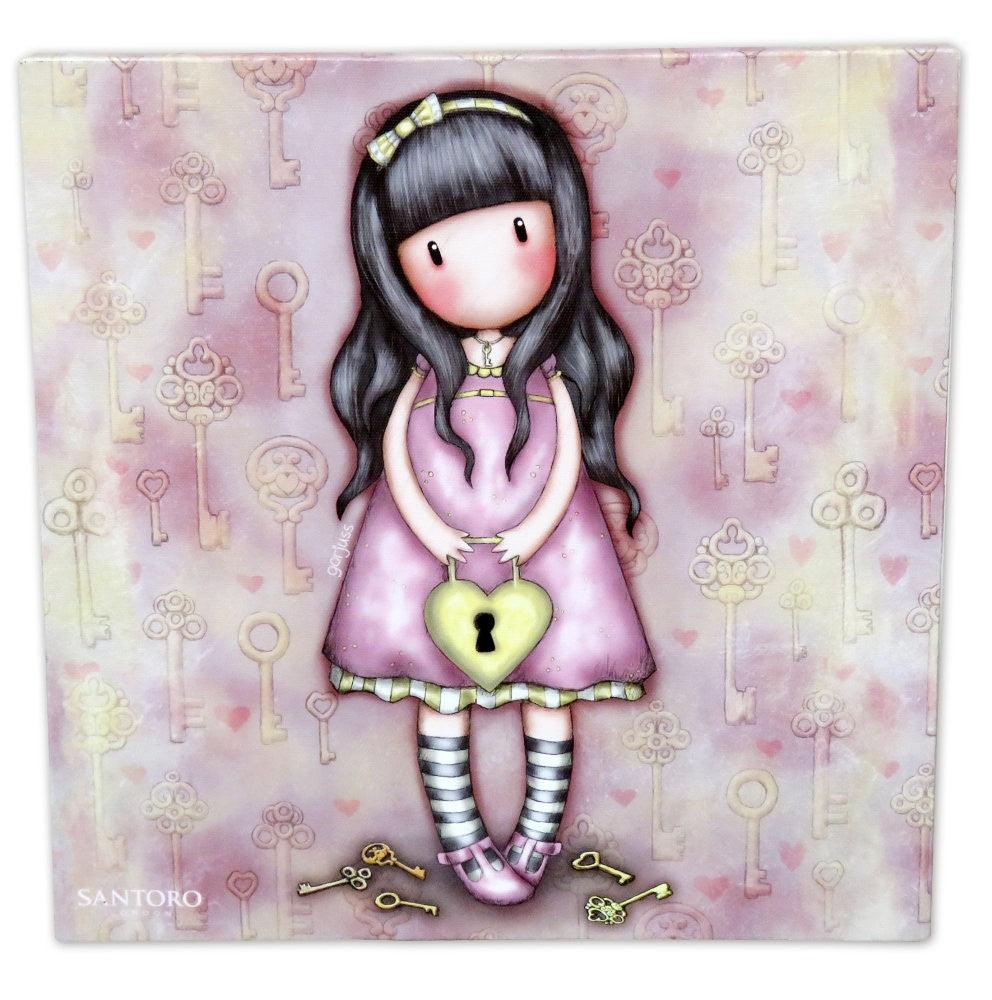 Tablou Santoro Gorjuss - The Secret 24x24 cm canvas - Nitzi.ro