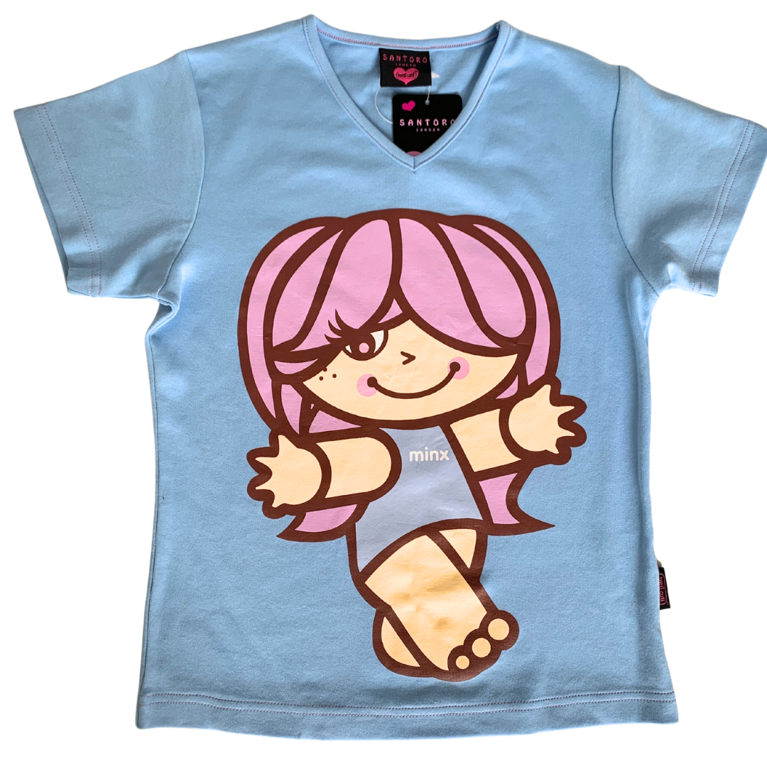 tricou bleu fete ambalat in cutie premium