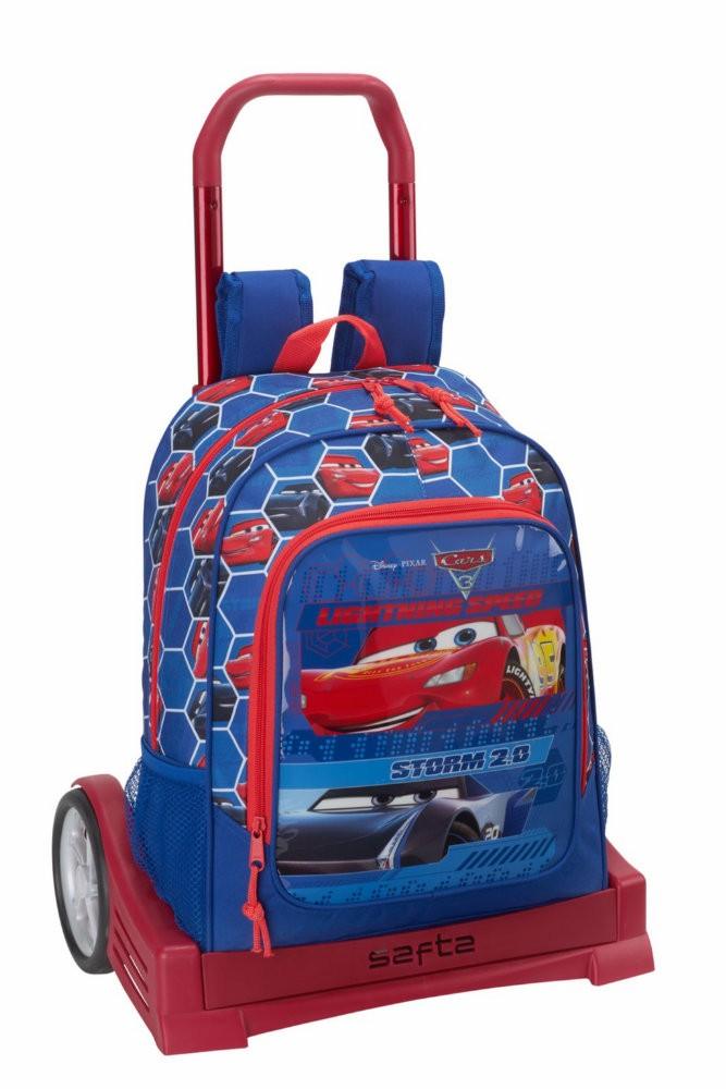 Troler suport Evolution cu rucsac scoala Cars 3 - Nitzi.ro